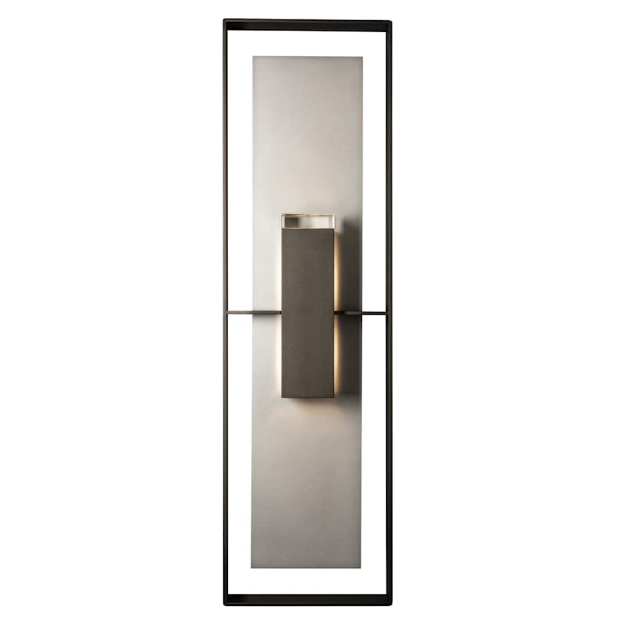 Hubbardton Forge Shadow Box 2 Light 45" Tall Outdoor Wall Sconce