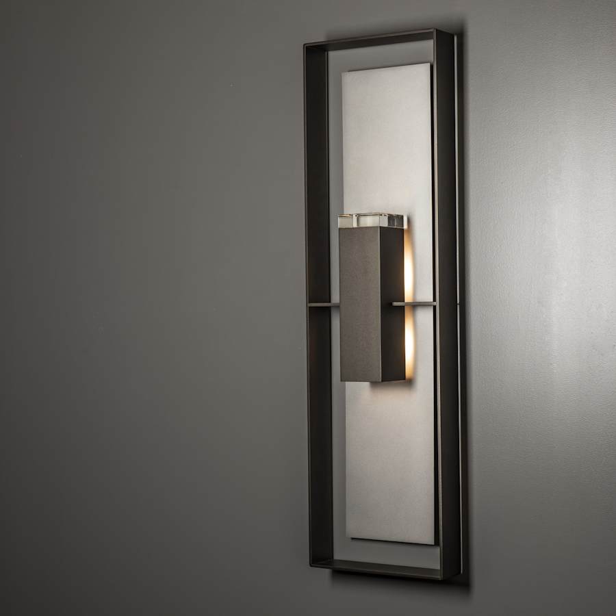 Hubbardton Forge Shadow Box 2 Light 45" Tall Outdoor Wall Sconce