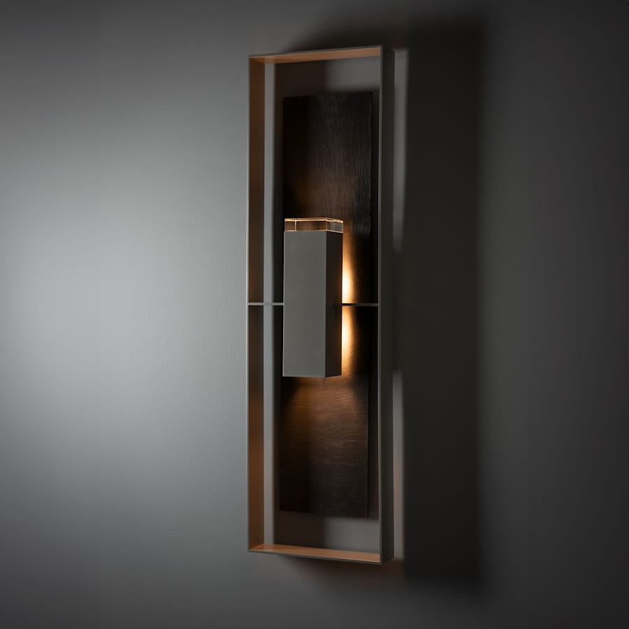 Hubbardton Forge Shadow Box 2 Light 45" Tall Outdoor Wall Sconce