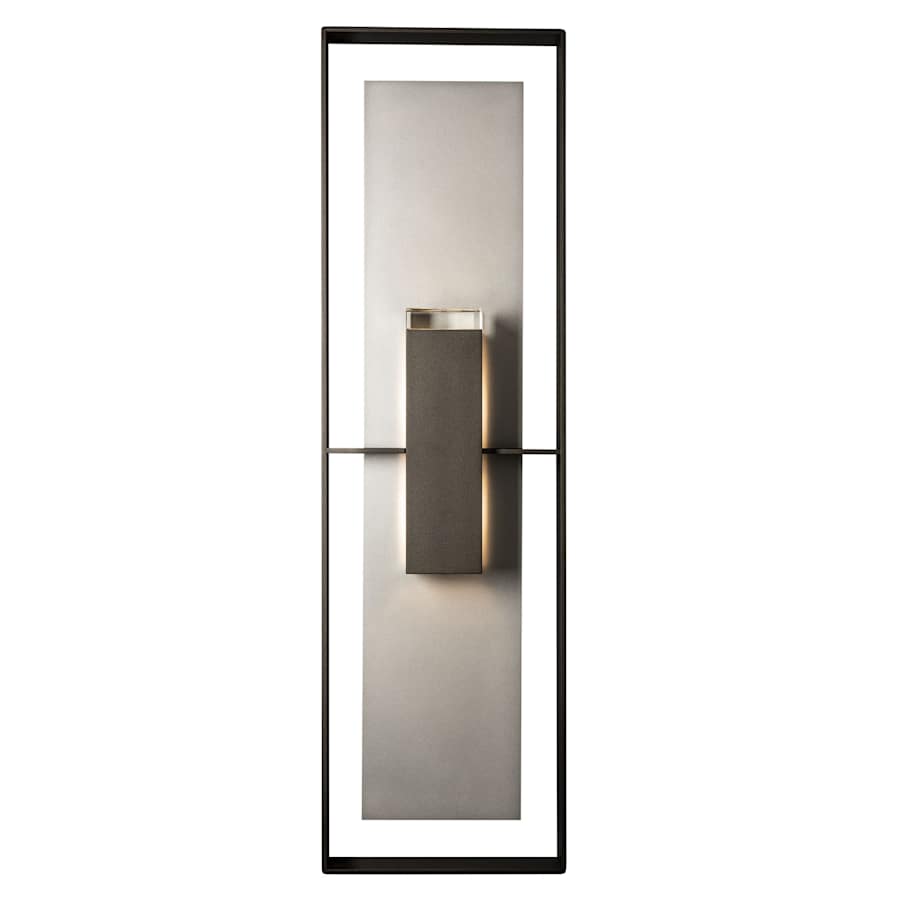Hubbardton Forge Shadow Box 2 Light 45" Tall Outdoor Wall Sconce
