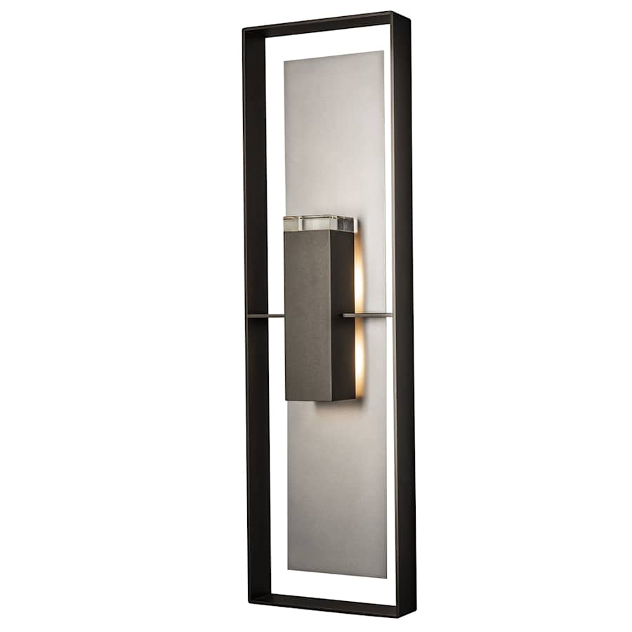 Hubbardton Forge Shadow Box 2 Light 45" Tall Outdoor Wall Sconce