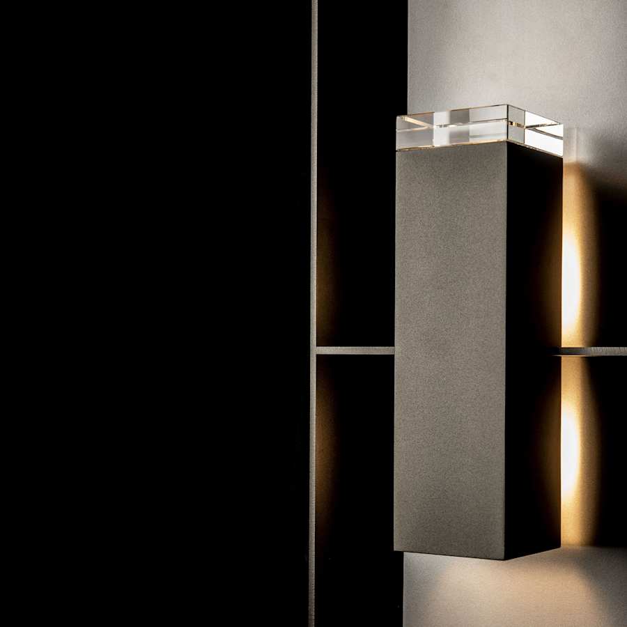 Hubbardton Forge Shadow Box 2 Light 45" Tall Outdoor Wall Sconce