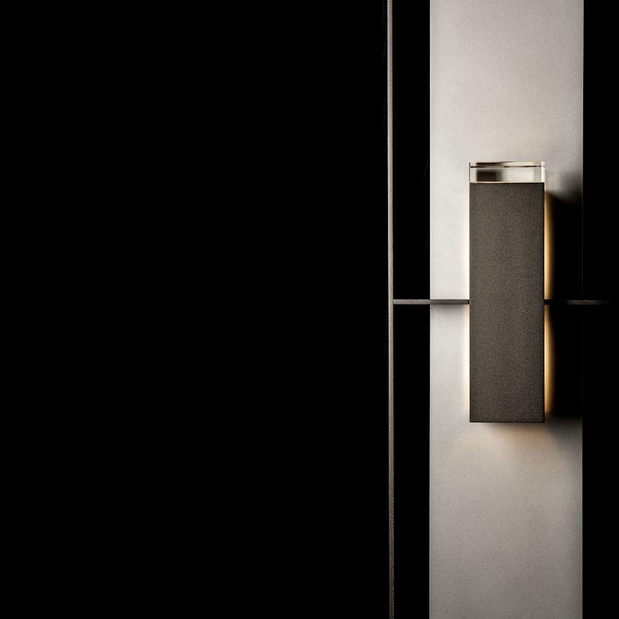 Hubbardton Forge Shadow Box 2 Light 45" Tall Outdoor Wall Sconce