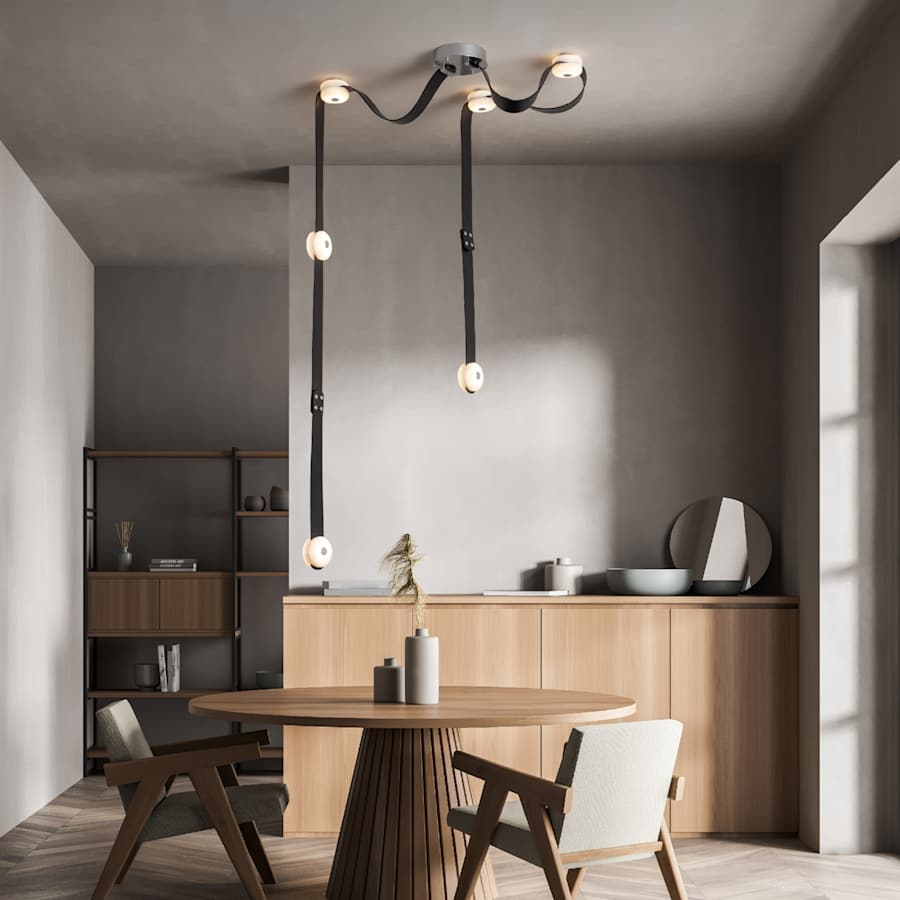 Hubbardton Forge SNAPS 58" Wide Multi Light Pendant
