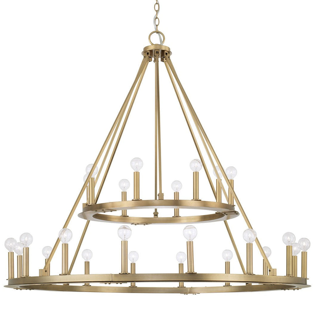 Industrial Iron Eight Light Chandelier
