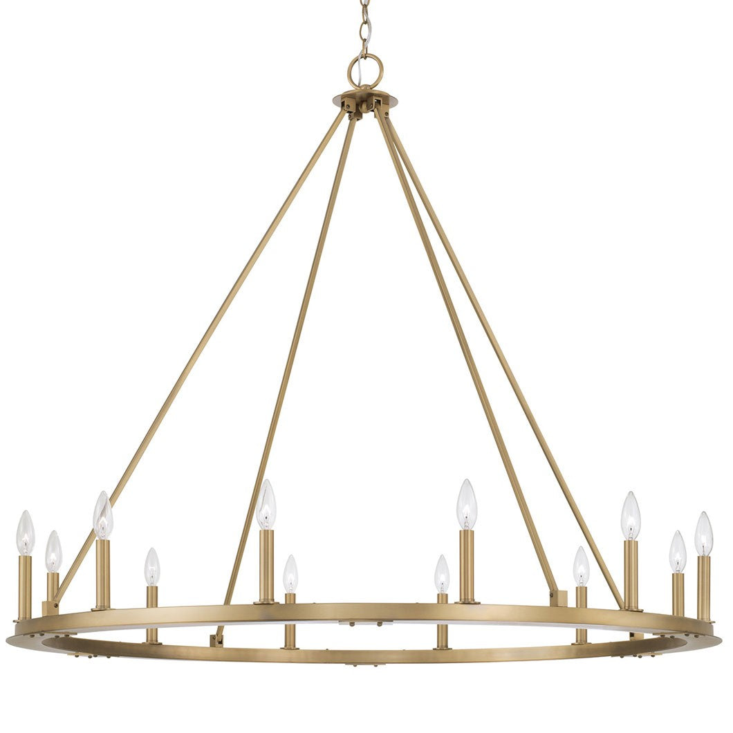 Industrial Iron Eight Light Chandelier