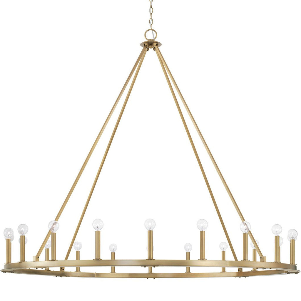 Industrial Iron Eight Light Chandelier