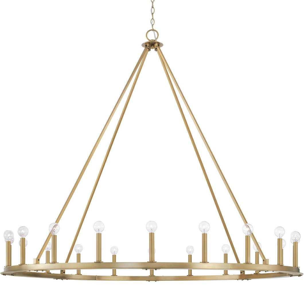 Industrial Iron Eight Light Chandelier