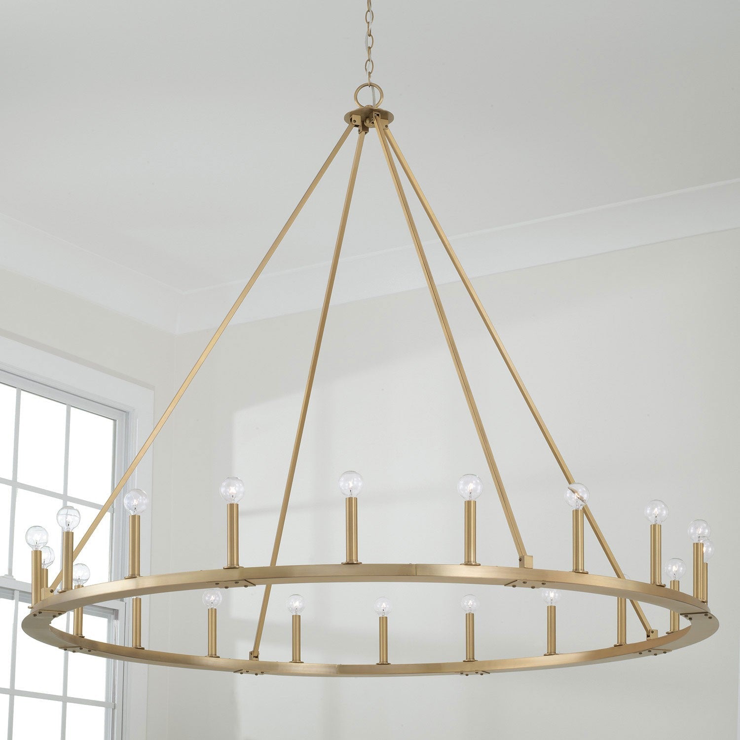 Industrial Iron Eight Light Chandelier