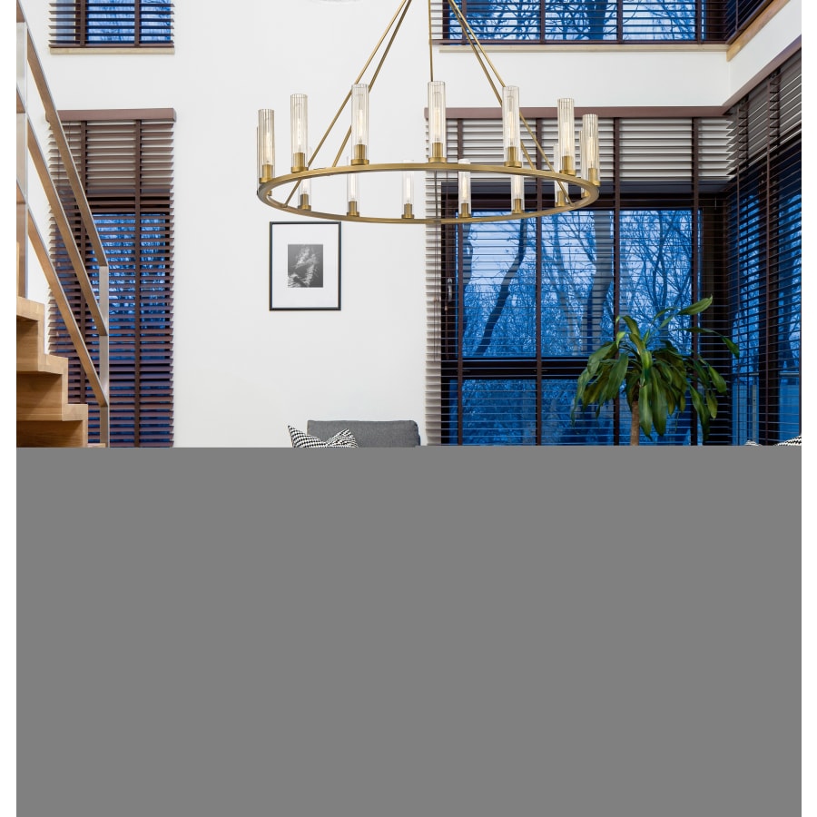James Allan Hartman 15 Light 60" Wide Pillar Candle Ring Chandelier