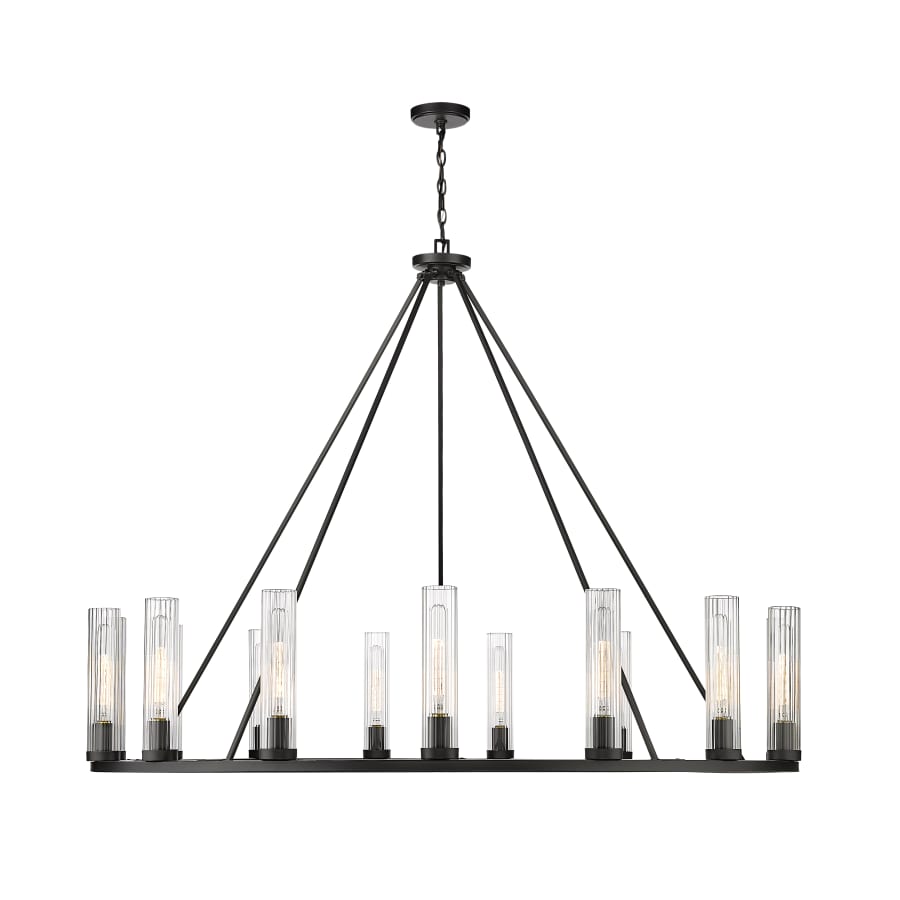 James Allan Hartman 15 Light 60" Wide Pillar Candle Ring Chandelier