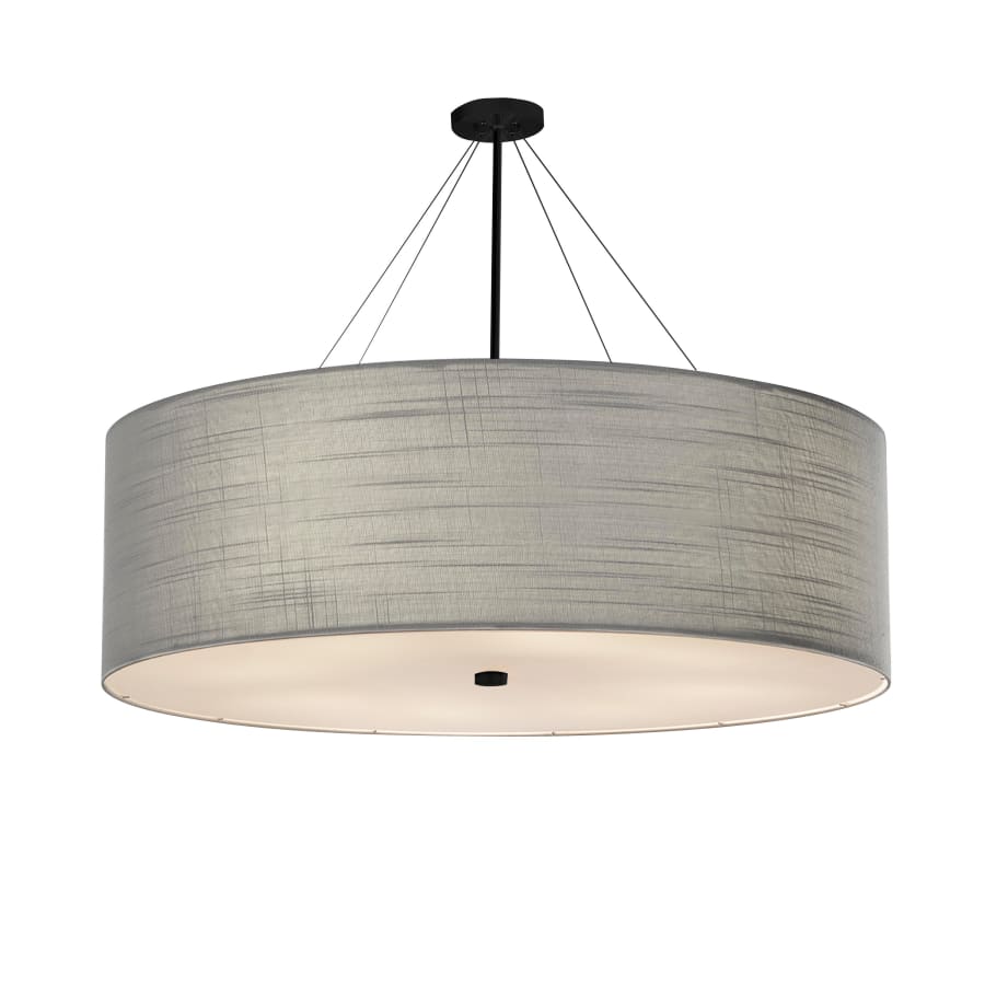 Justice Design Group Classic 12 Light 60" Wide Drum Chandelier with Gray Shade