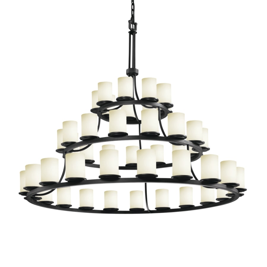 Justice Design Group Fusion 45 Light 60" Wide LED Pillar Candle Chandelier