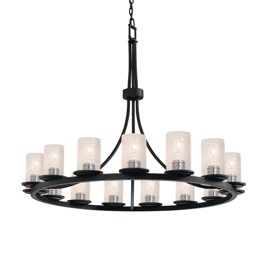 Justice Design Group Fusion 15 Light 42" Wide LED Pillar Candle Chandelier
