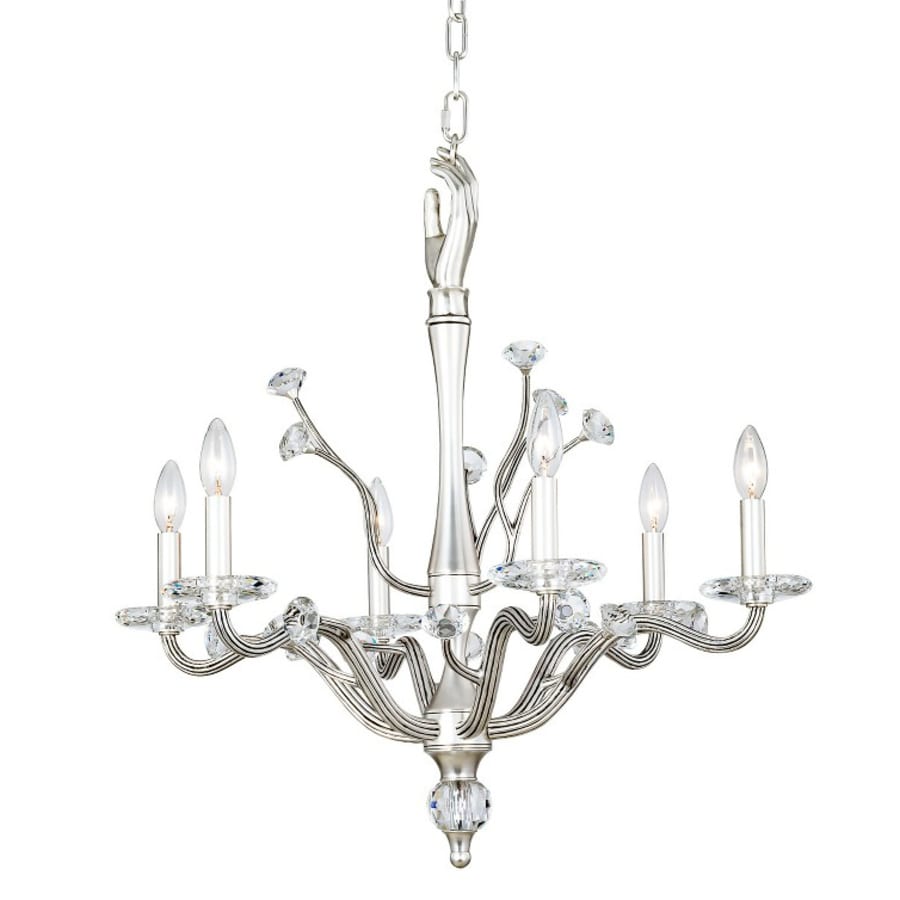 Kalco Venus 6 Light 26" Wide Crystal Candle Style Chandelier