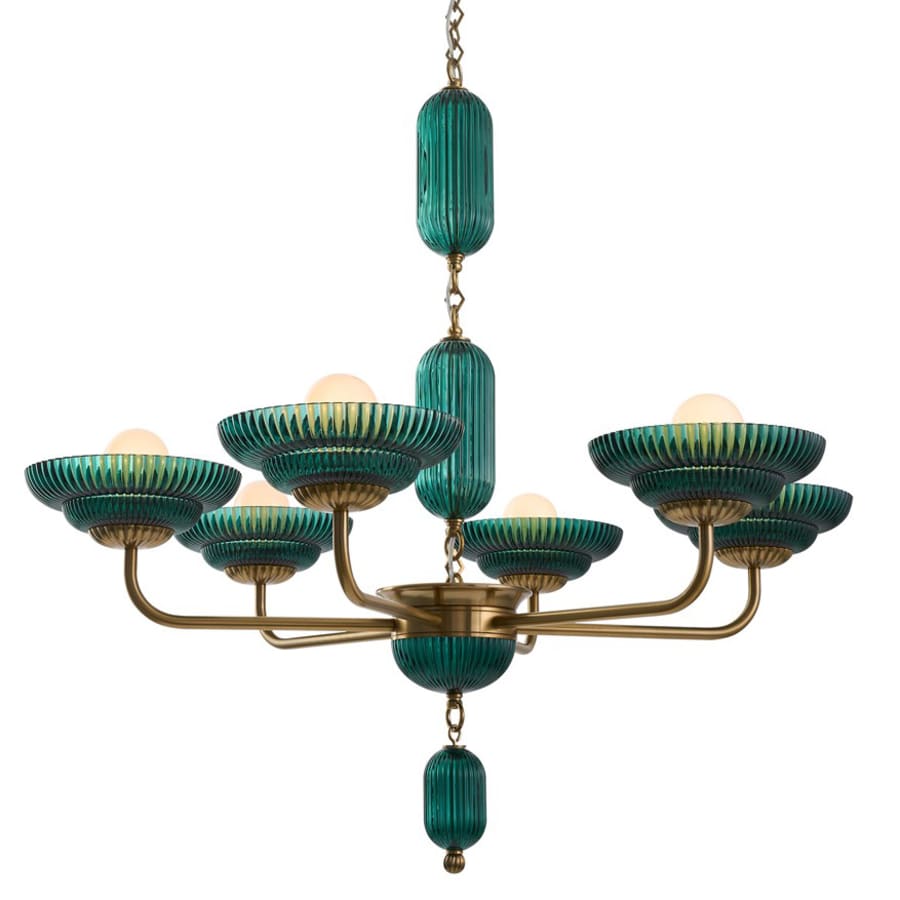 Kalco Verde 6 Light 40" Wide Chandelier