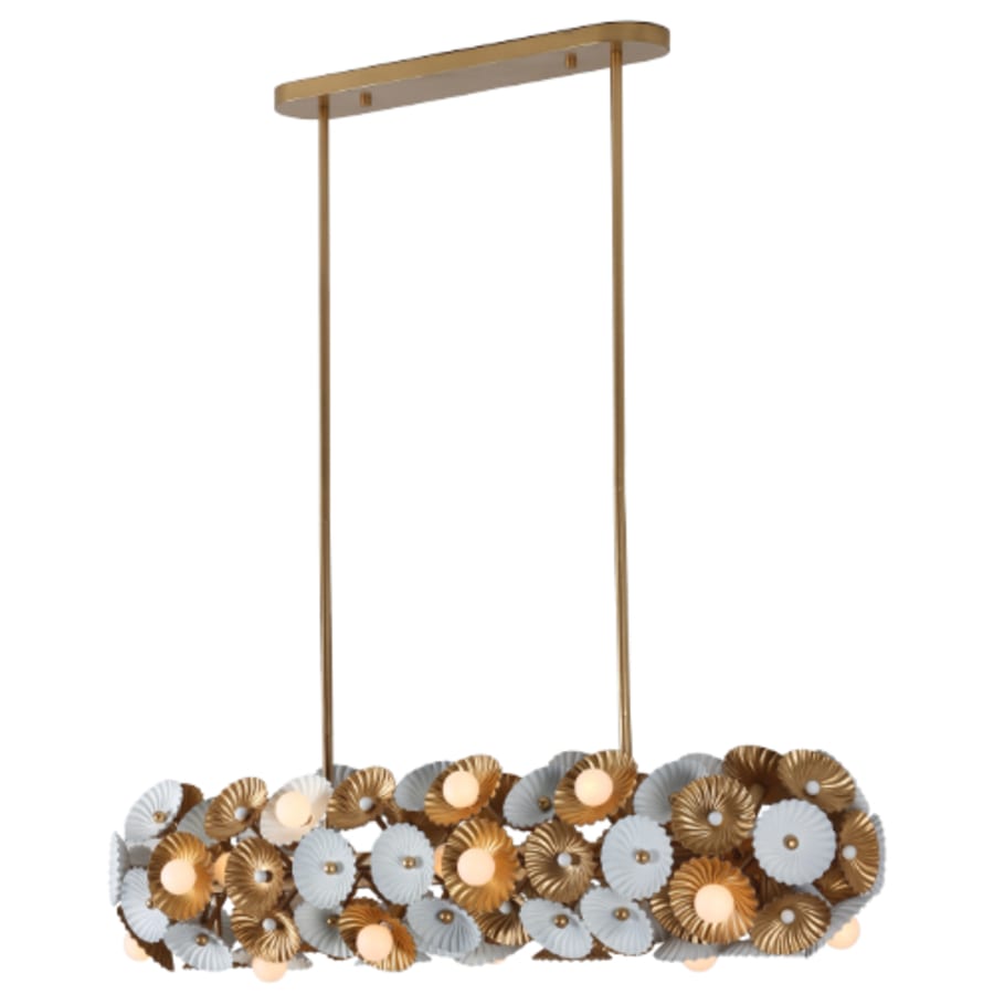 Kalco Damask 24 Light 48" Wide Linear Chandelier