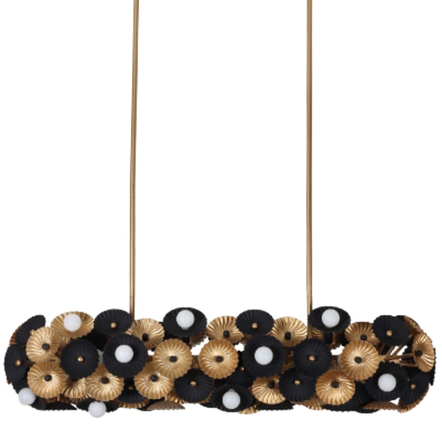 Kalco Damask 24 Light 48" Wide Linear Chandelier