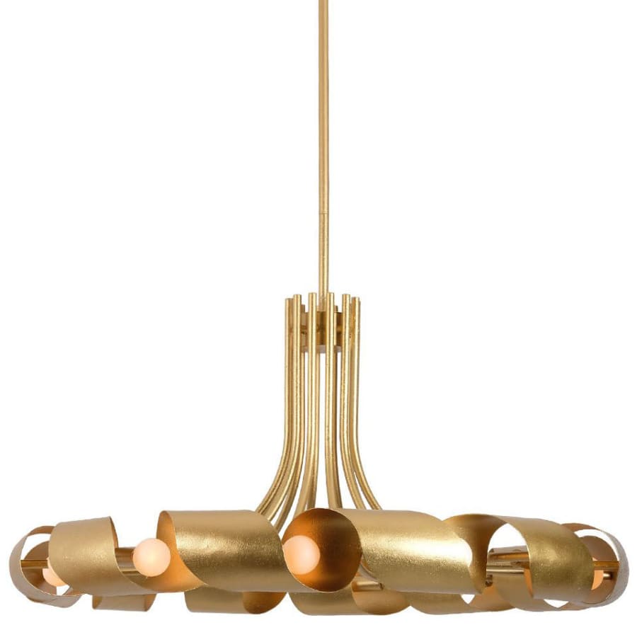 Kalco Ribbon 12 Light 36" Wide Abstract Ring Chandelier