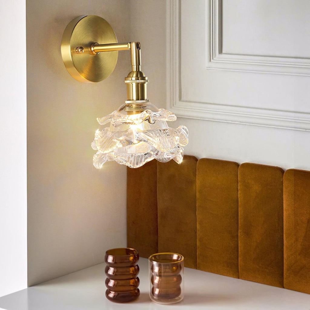 Karella Brass Globe Wall Lamp