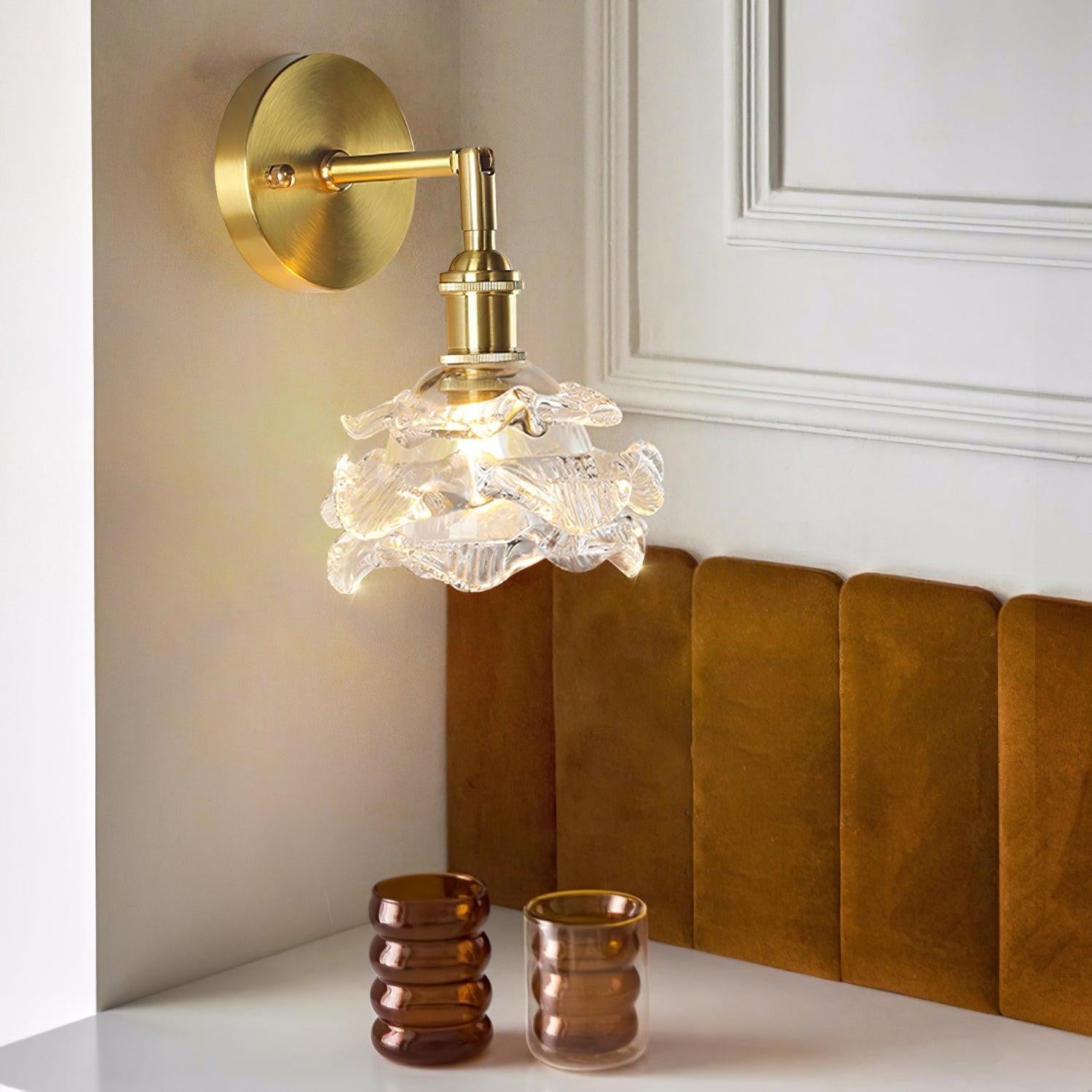 Karella Brass Globe Wall Lamp