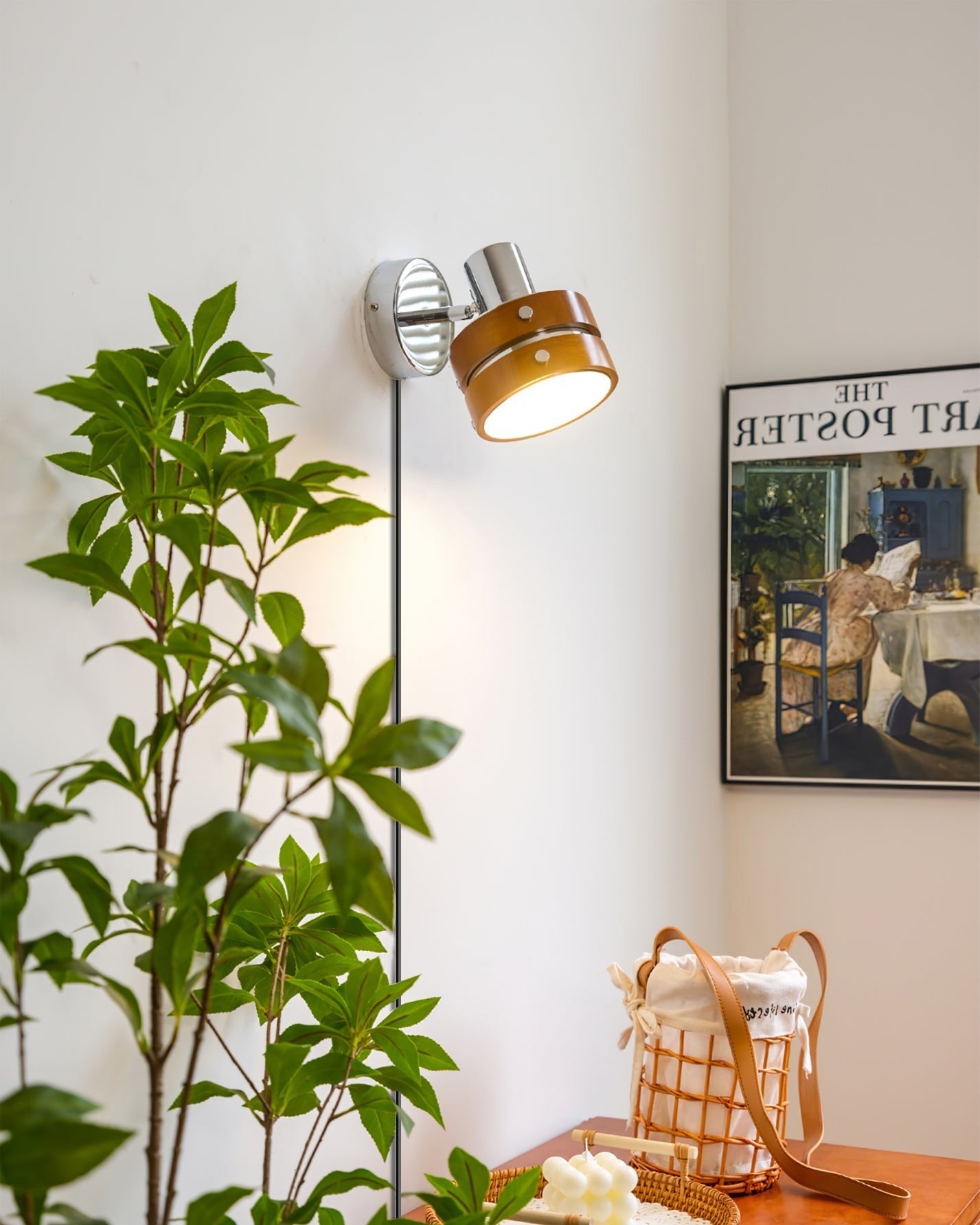Karyon Adjustable Plug-in Wall Lamp