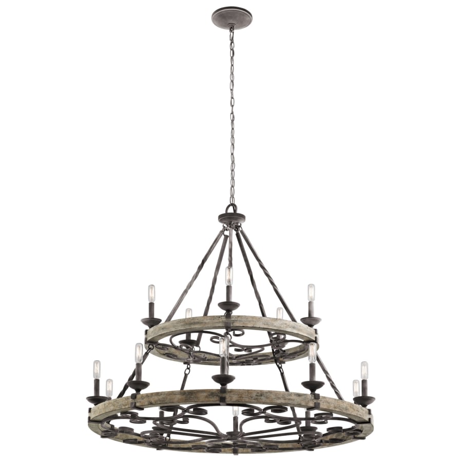 Kichler Taulbee 15 Light 44" Wide 2 Tier Ring Chandelier