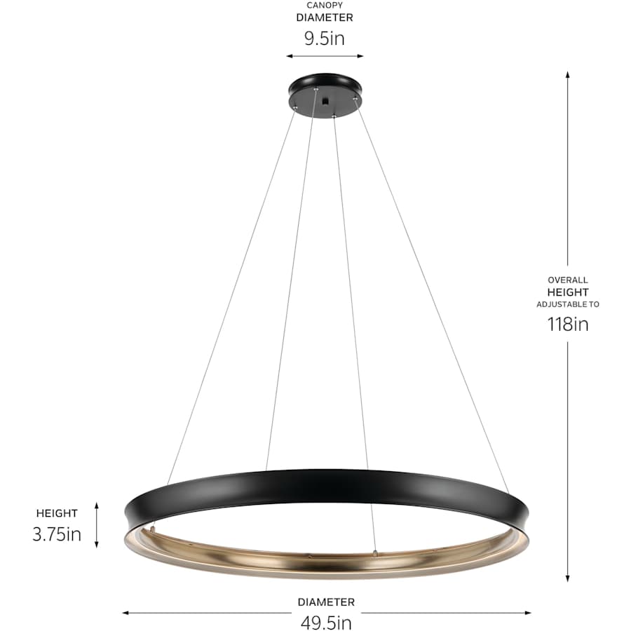 Kichler Larousse 50" Wide LED Ring Chandelier