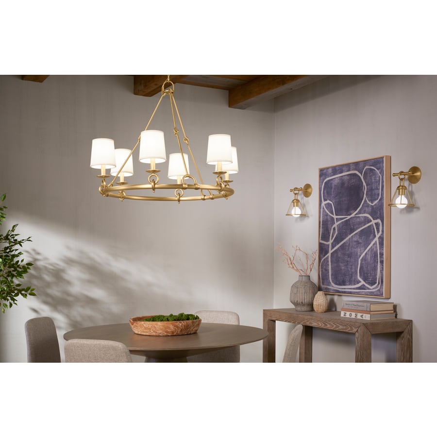 Kohler Lighting Terret 6 Light 36" Wide Taper Candle Ring Chandelier