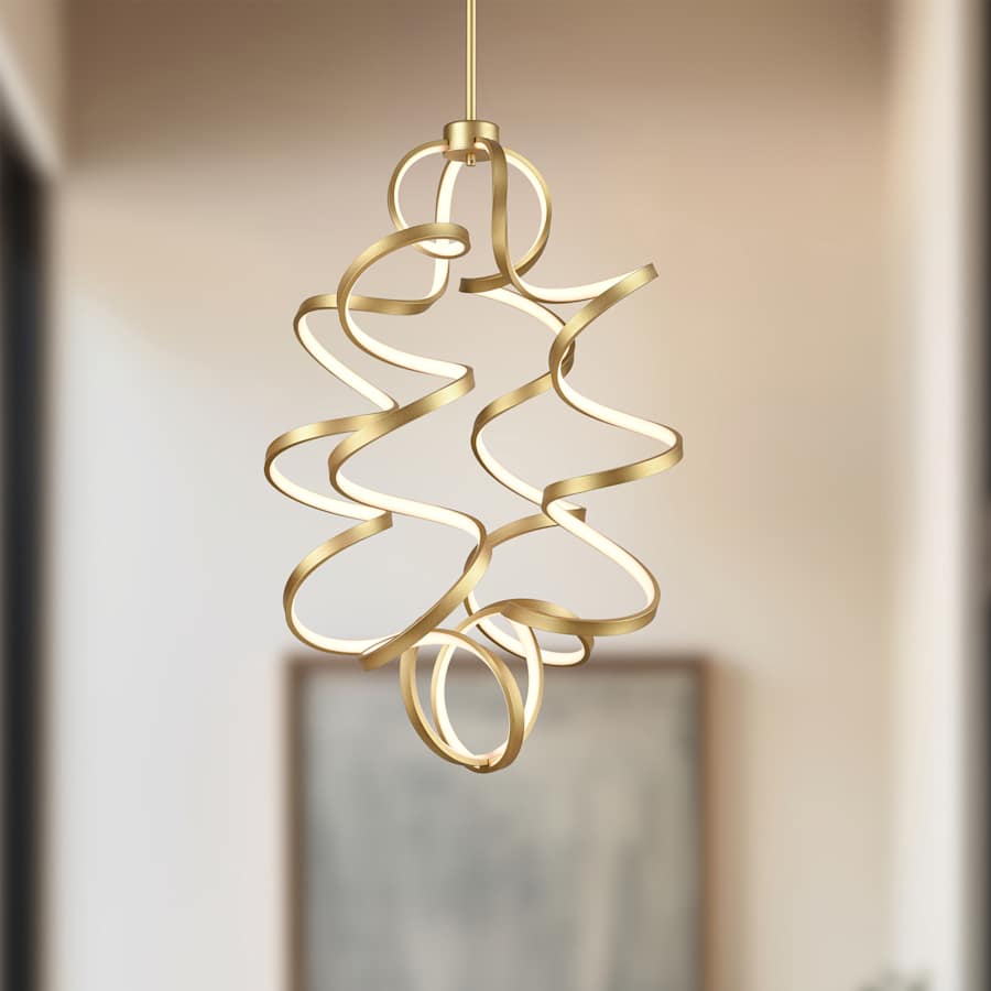 Kuzco Lighting Synergy 35" Tall LED Abstract Chandelier