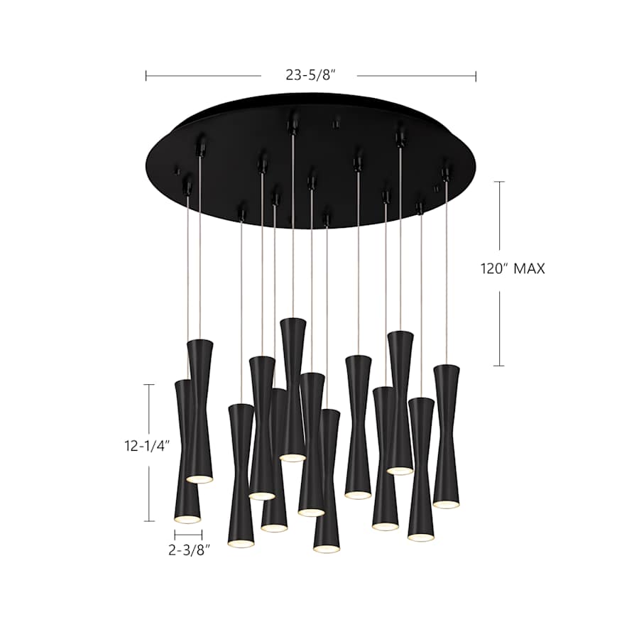 Kuzco Lighting Robson 24" Wide Lantern Chandelier