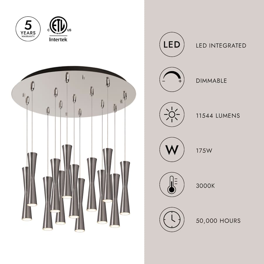 Kuzco Lighting Robson 24" Wide Lantern Chandelier