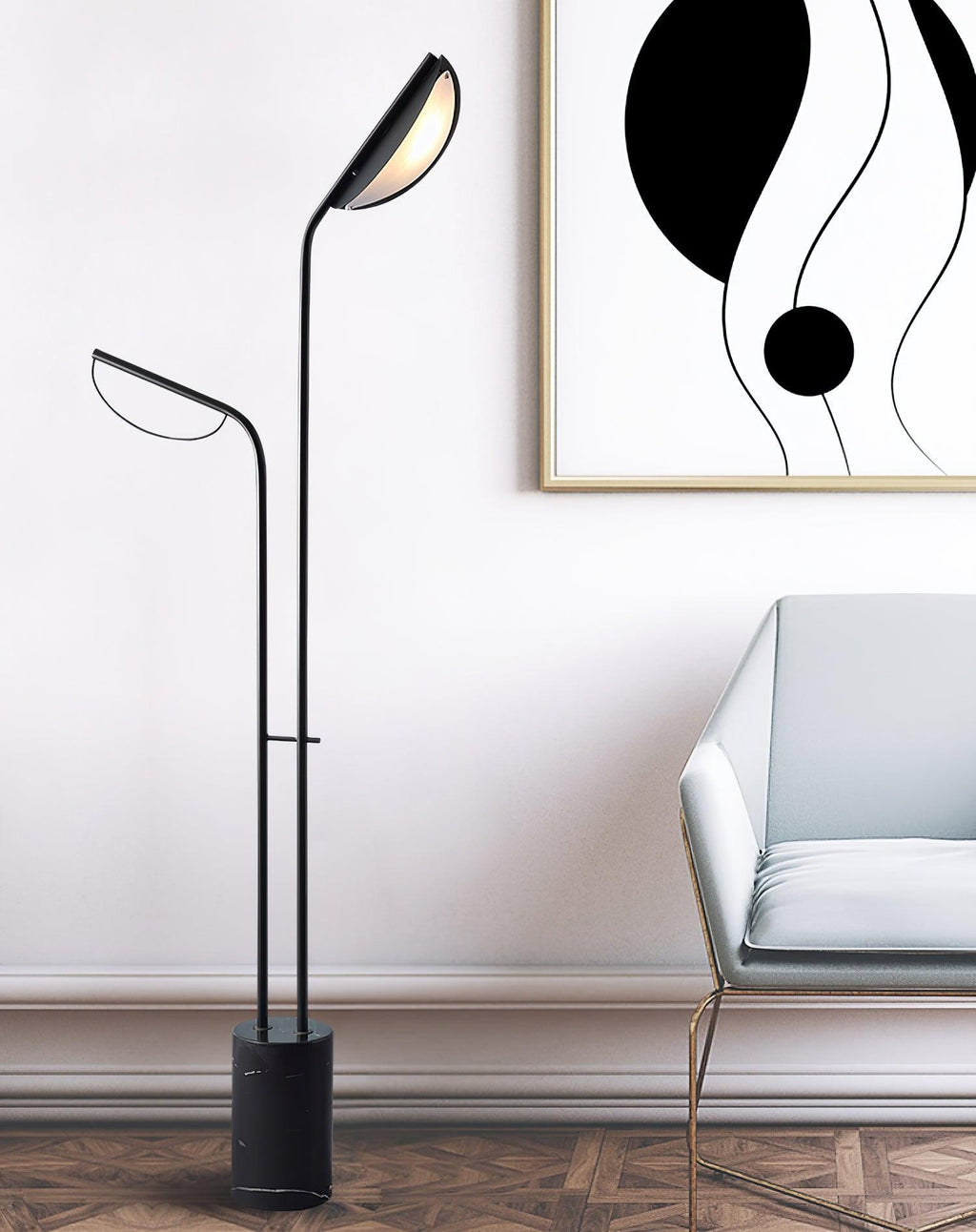 Leafline Marble Floor Lamp