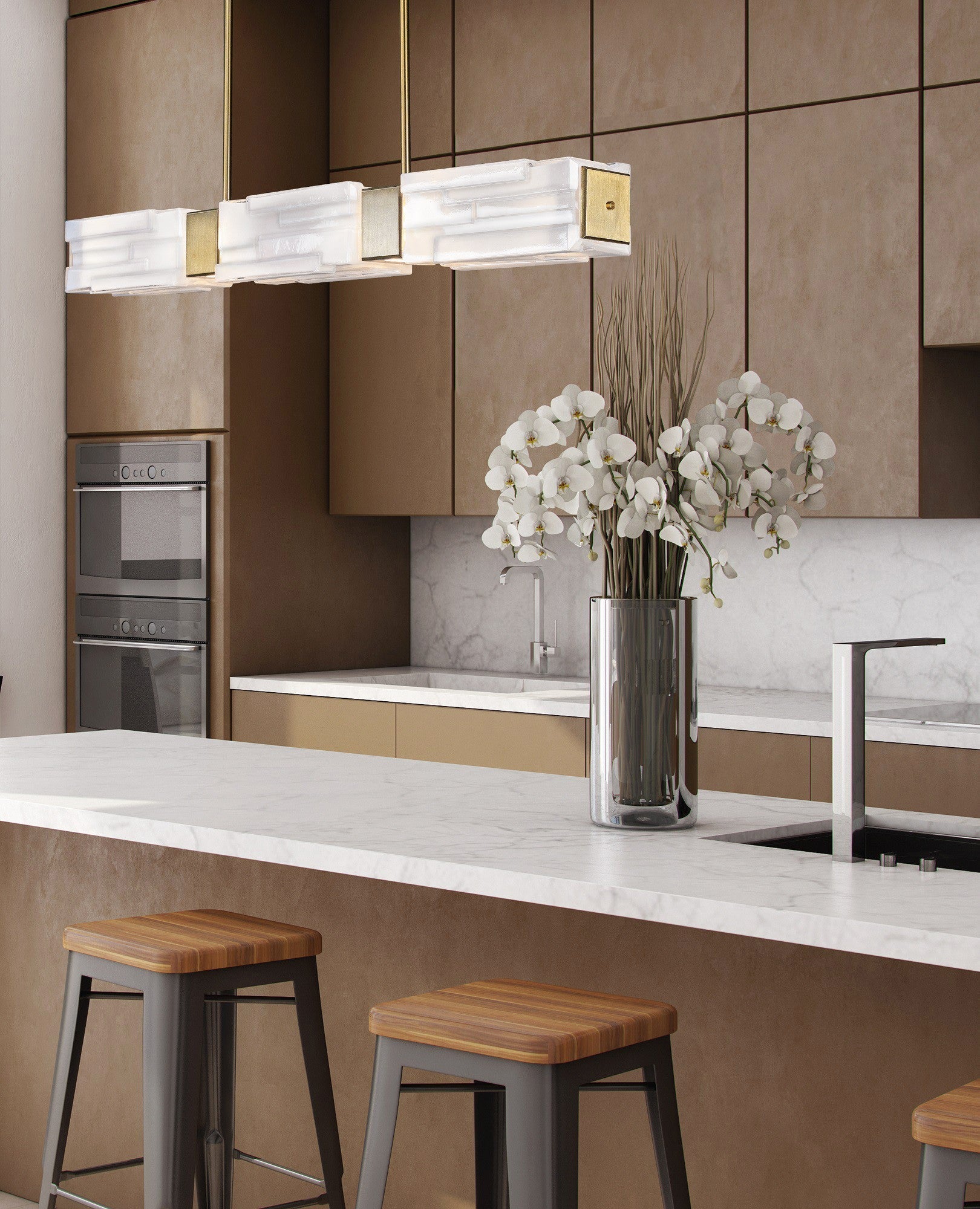 Ledgestone Minimalist Linear LED Chandelier