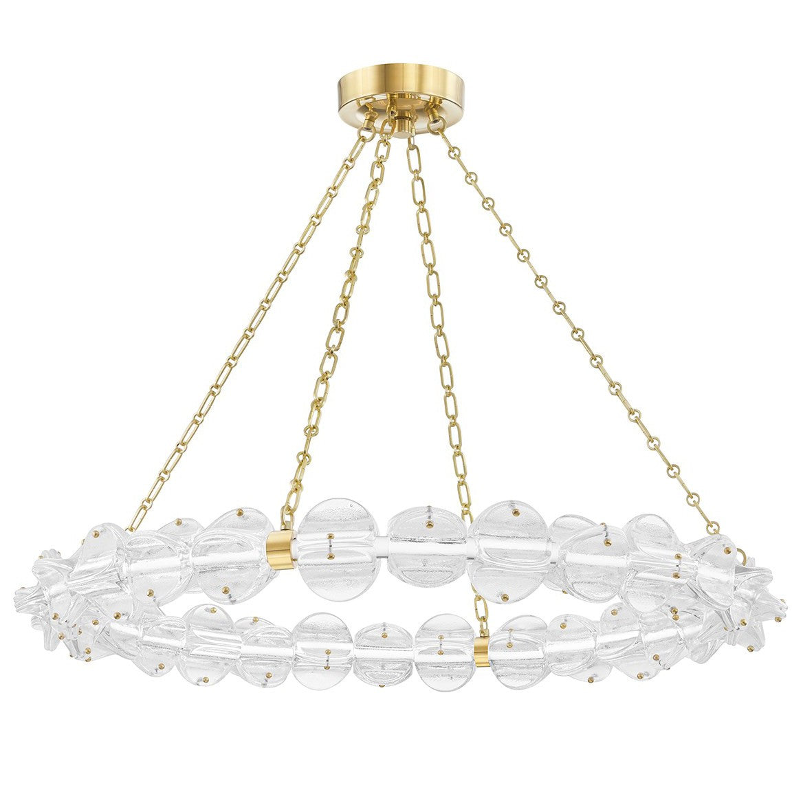 Lindale Brass Glass Statement Chandelier