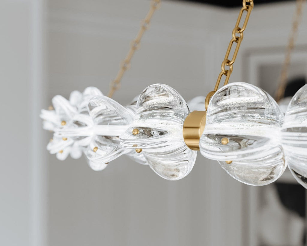 Lindale Brass Glass Statement Chandelier