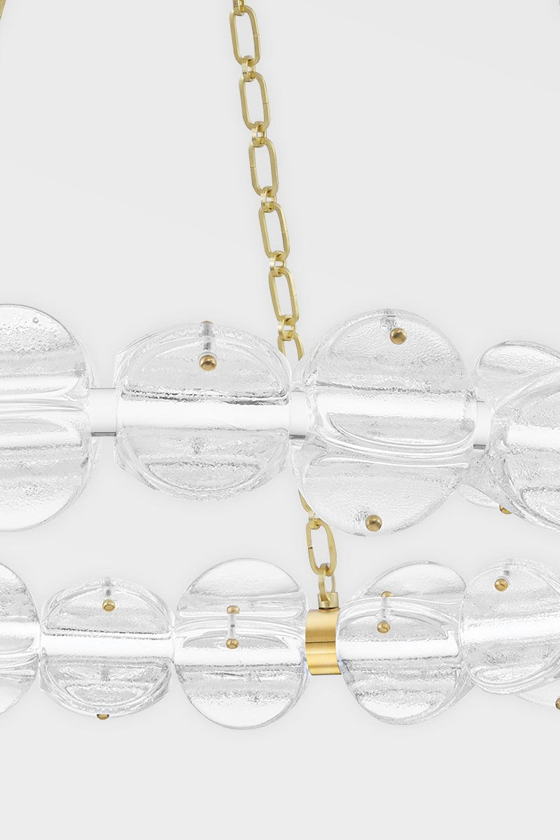 Lindale Brass Glass Statement Chandelier