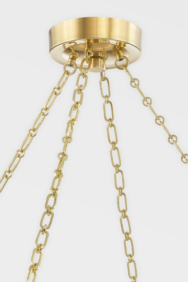 Lindale Brass Glass Statement Chandelier