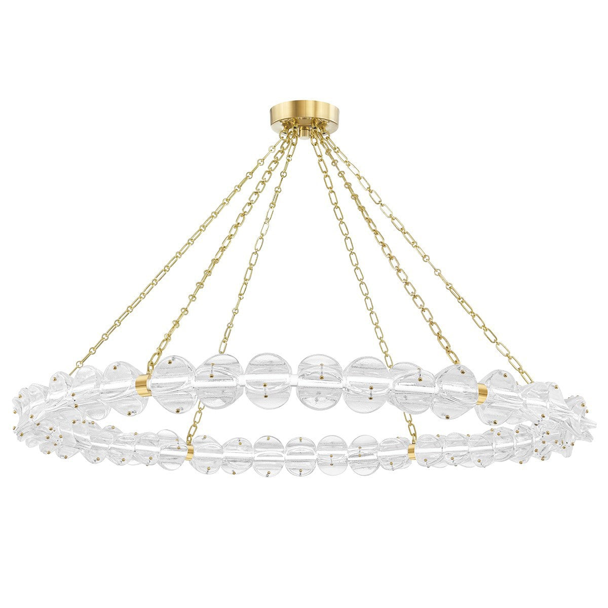 Lindale Brass Glass Statement Chandelier