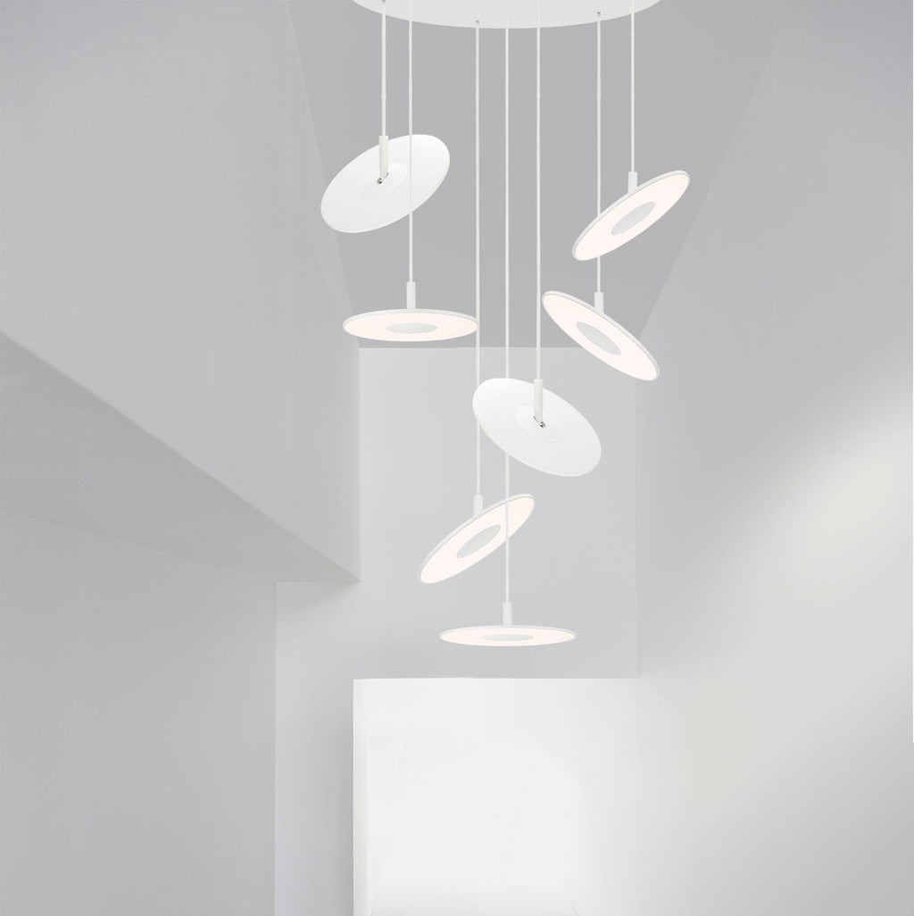 Linear Halo Pendant Cluster Chandelier