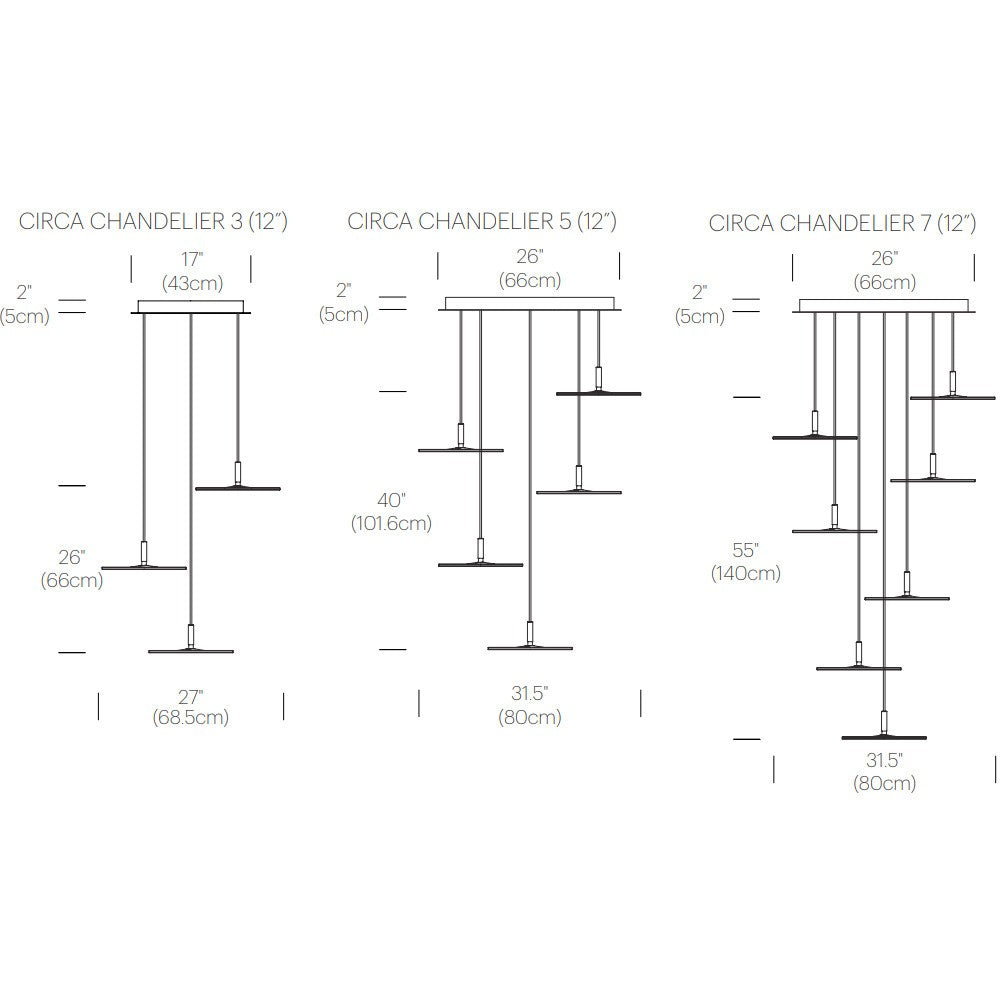 Linear Halo Pendant Cluster Chandelier
