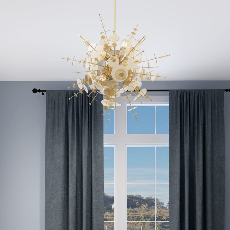 Livex Lighting Circulo 6 Light 30" Wide Sputnik Chandelier