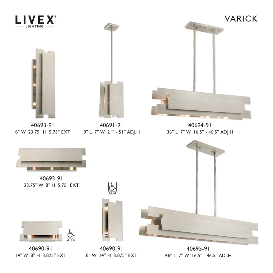 Livex Lighting Varick Single Light 8" Wide Mini Pendant