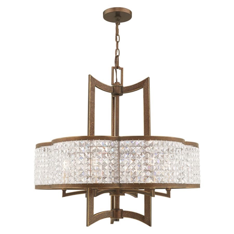 Livex Lighting Grammercy 6 Light 26" Wide Single Chandelier with Clear Crystal Diffusers