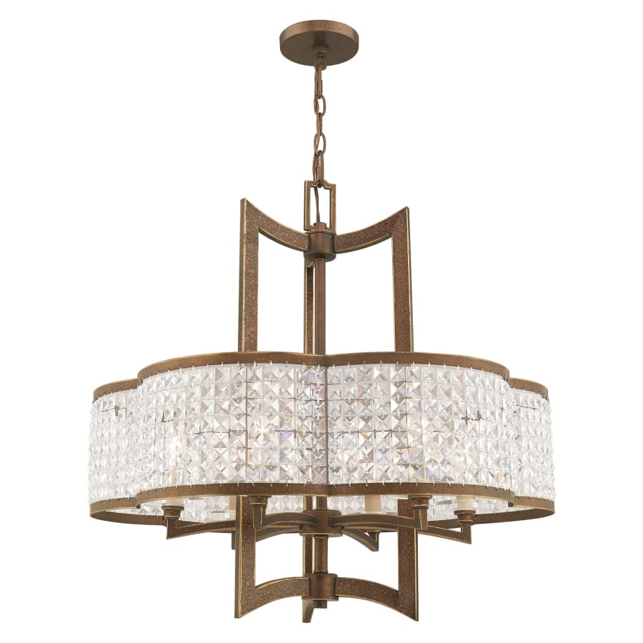 Livex Lighting Grammercy 6 Light 26" Wide Single Chandelier with Clear Crystal Diffusers