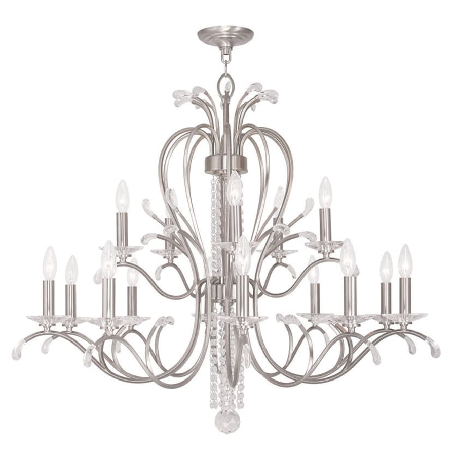 Livex Lighting Serafina 15 Light 2 Tier Crystal Candle Style Chandelier