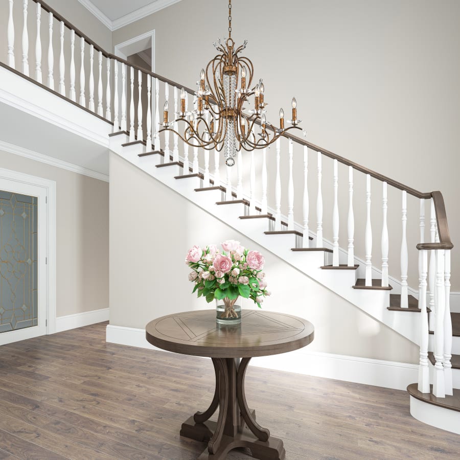 Livex Lighting Serafina 15 Light 2 Tier Crystal Candle Style Chandelier