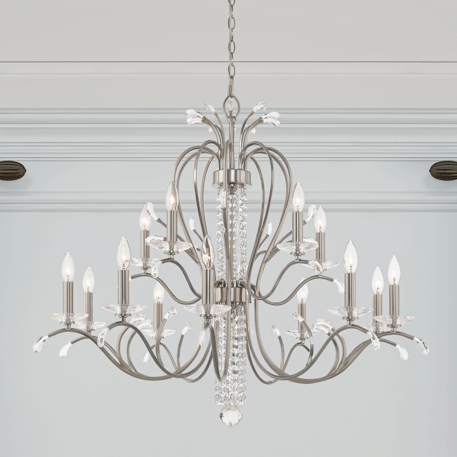 Livex Lighting Serafina 15 Light 2 Tier Crystal Candle Style Chandelier