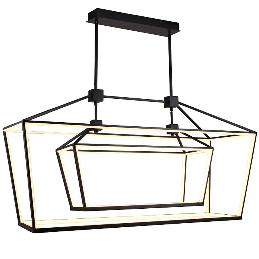 Luxe Linear Gold LED Suspension Chandelier