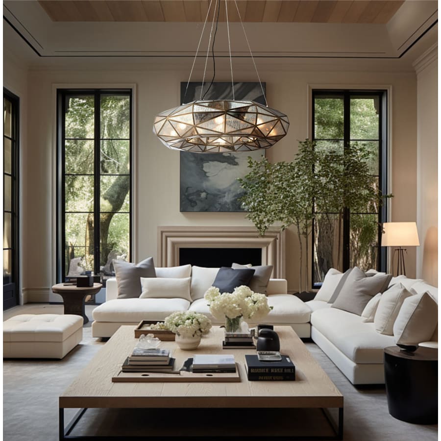 Metropolitan Geo-Gem 8 Light 36" Wide Ring Chandelier
